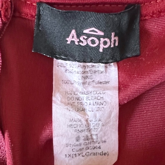 Asoph Velvet Long Sleeve Asymmetrical Dress • 1XL - Picture 7 of 7